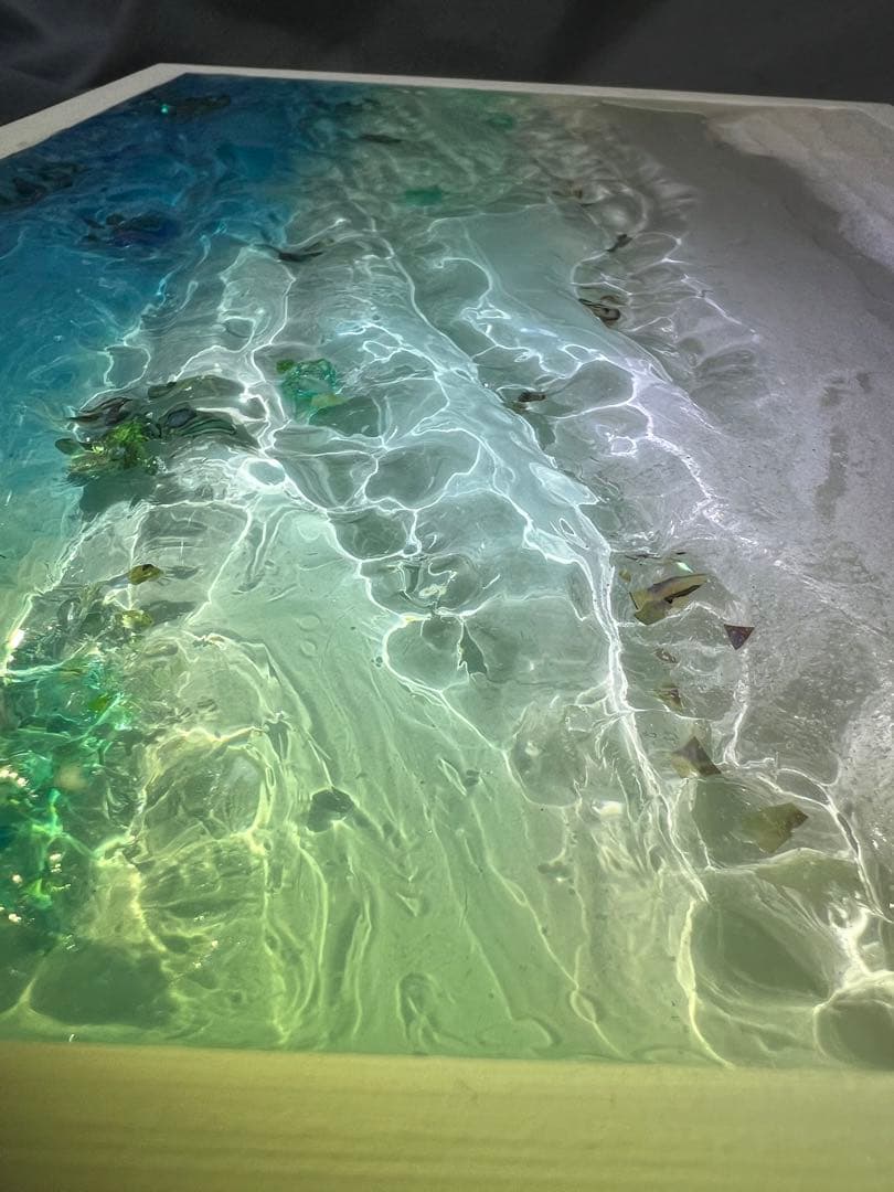 【レジンアート】波紋アート／さざなみクリスタル／B4パネル／オーシャンアート