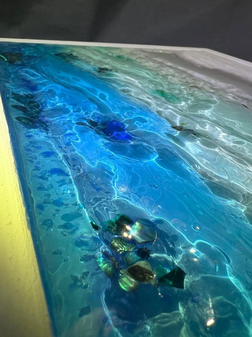 【レジンアート】波紋アート／さざなみクリスタル／B4パネル／オーシャンアート