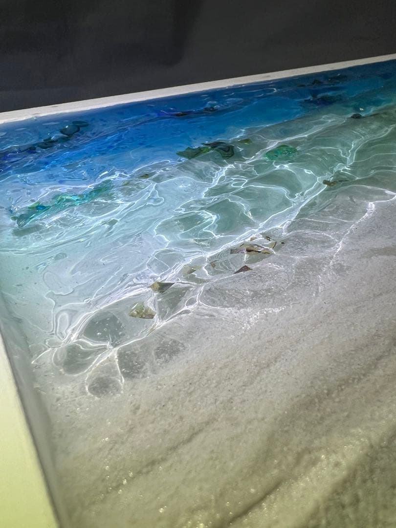 【レジンアート】波紋アート／さざなみクリスタル／B4パネル／オーシャンアート