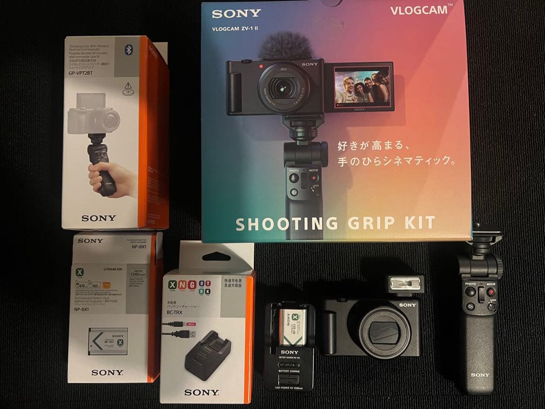 箱あり SONY VLOGCAM ZV-1 Ⅱ シューティンググリップキット付き