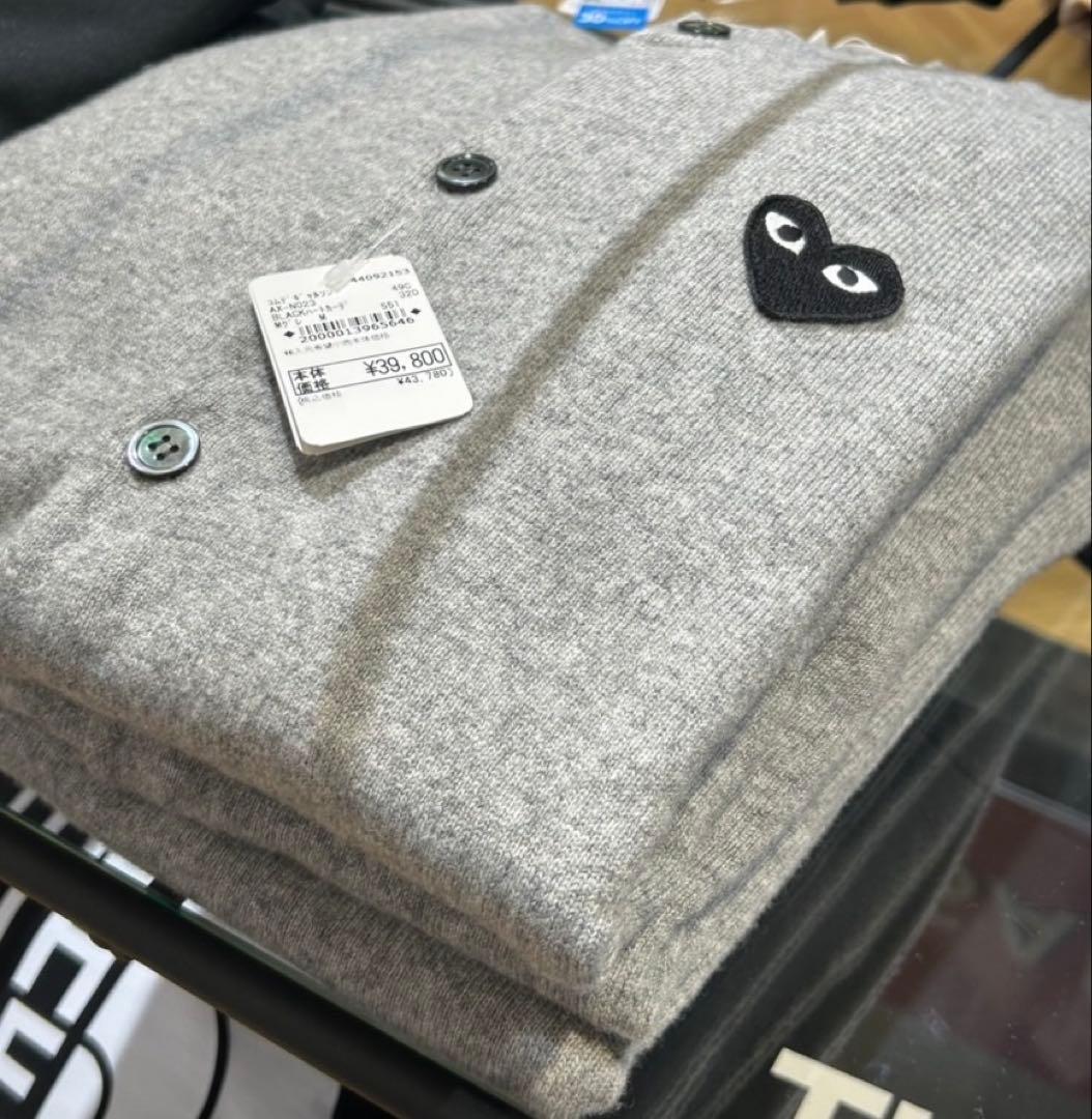 PLAY COMME des GARÇONS グレー カーディガン M