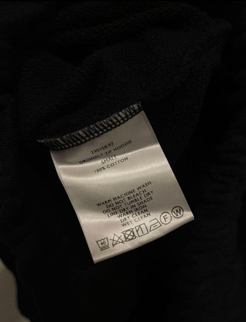 SHINYA KOZUKA ORDINARY ZIP HOODIE ブラック