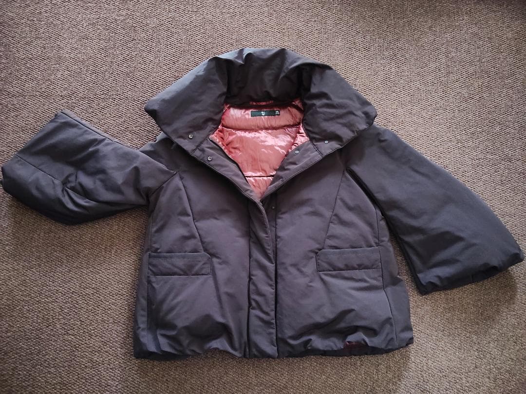 [未使用] ユニクロ +J ハイブリッドダウンジャケット ワイン XXL