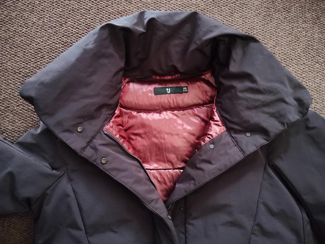 [未使用] ユニクロ +J ハイブリッドダウンジャケット ワイン XXL