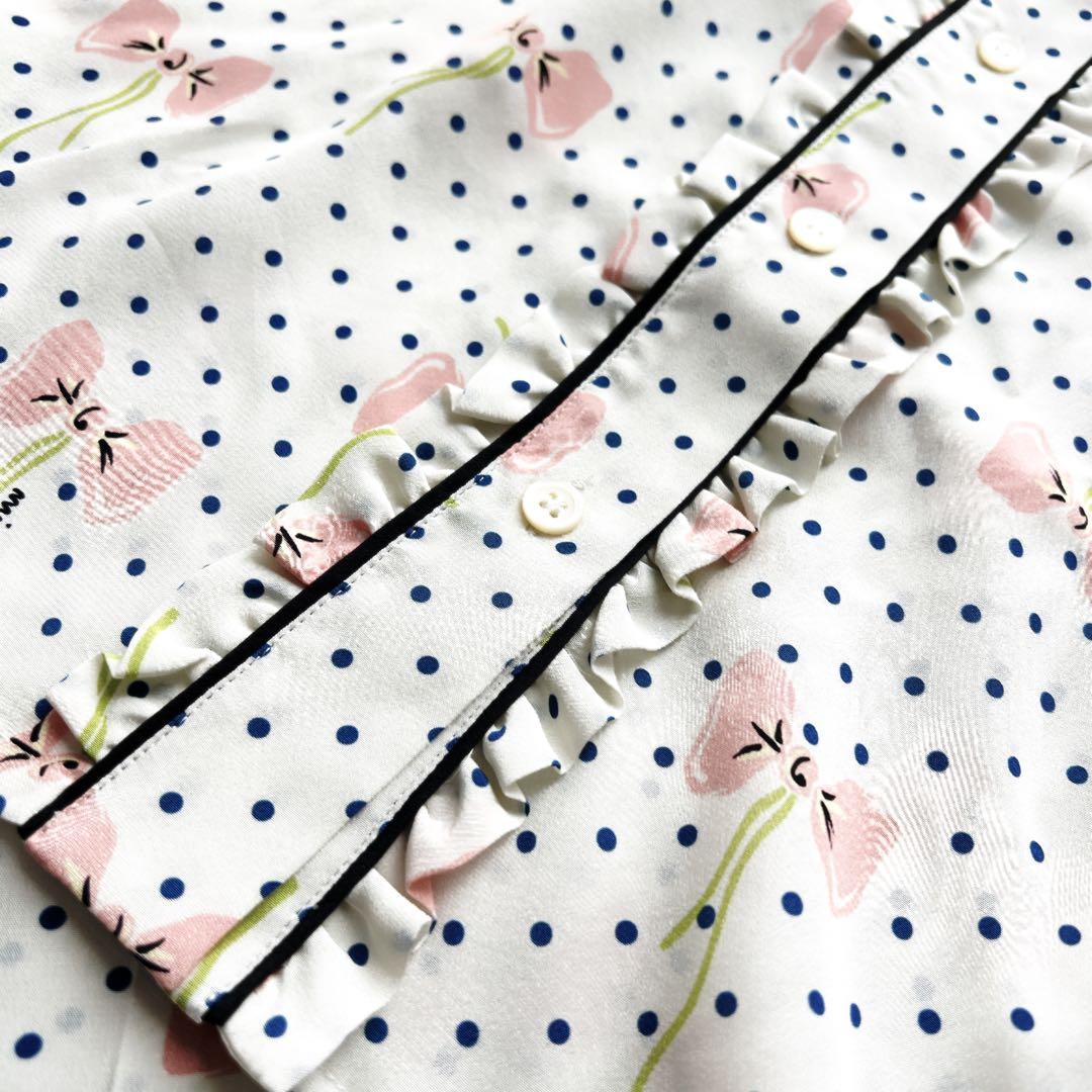 新品　MIUMIU ミュウミュウ シルク　花柄　セットアップ　スーツ　パジャマ