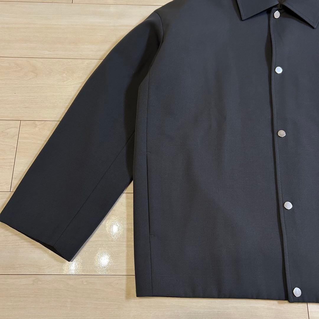 美品 PUBLIC TOKYO 含浸ウールギャバ コーチジャケット 2 グレー