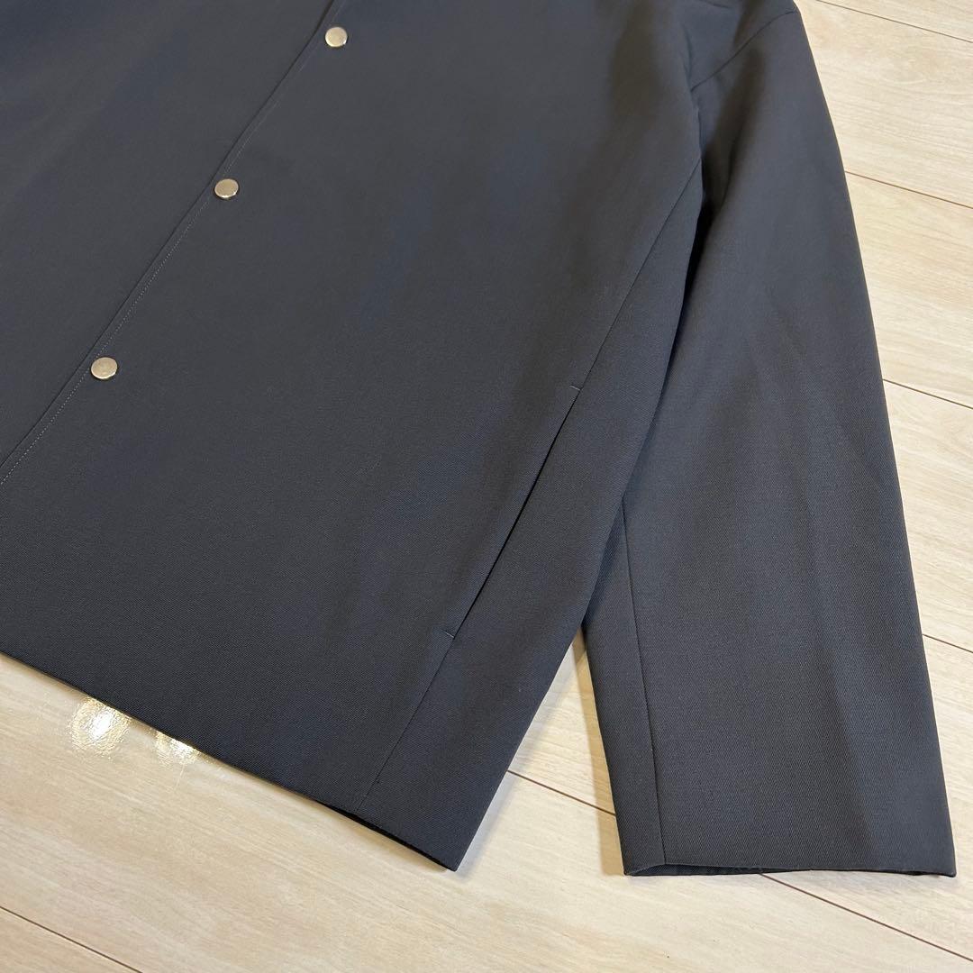 美品 PUBLIC TOKYO 含浸ウールギャバ コーチジャケット 2 グレー