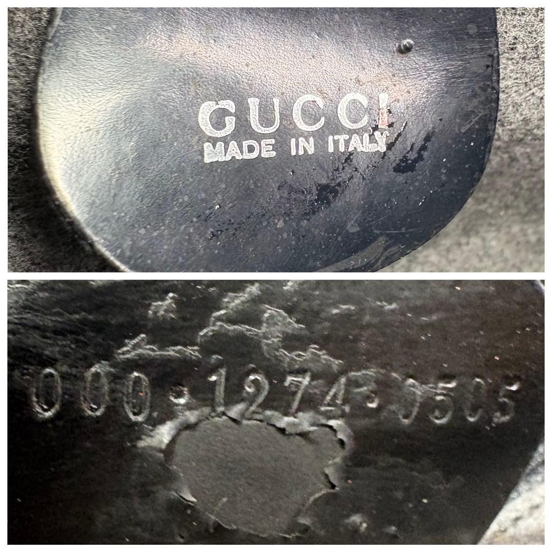 美品　グッチ GUCCI エナメル GG ハンドバッグ ヴィンテージ　ブラック