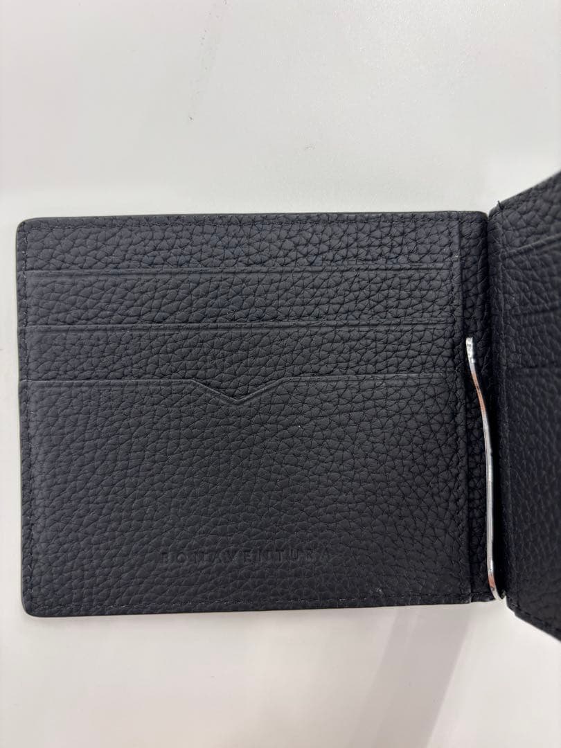 ボナベンチュラ　レザー マネークリップ　ブラック