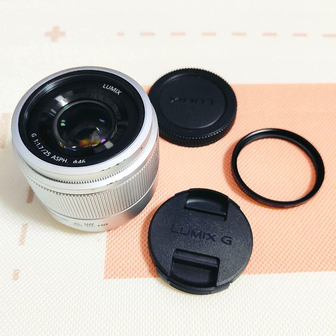 Panasonic 25mm F1.7 レンズ シルバー　H-H025