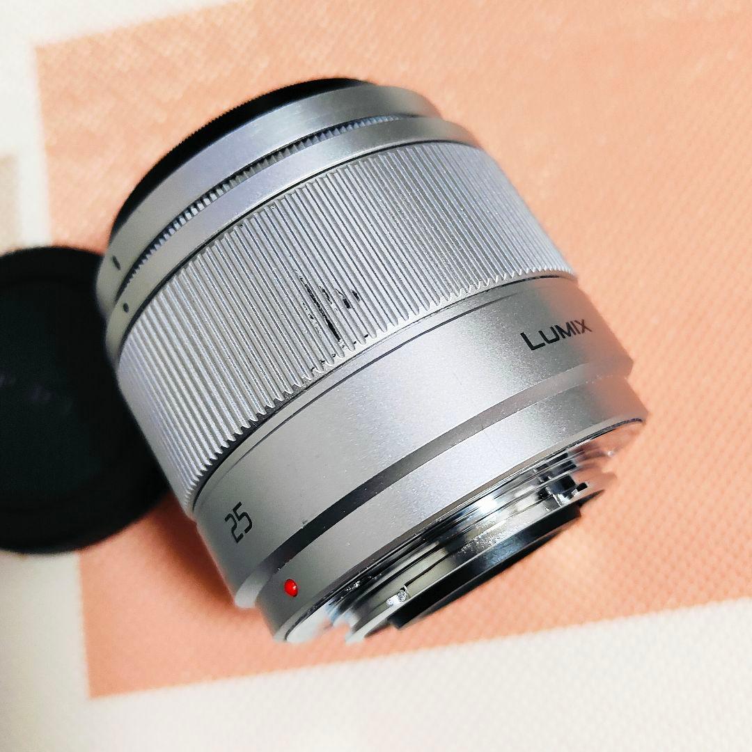 Panasonic 25mm F1.7 レンズ シルバー　H-H025