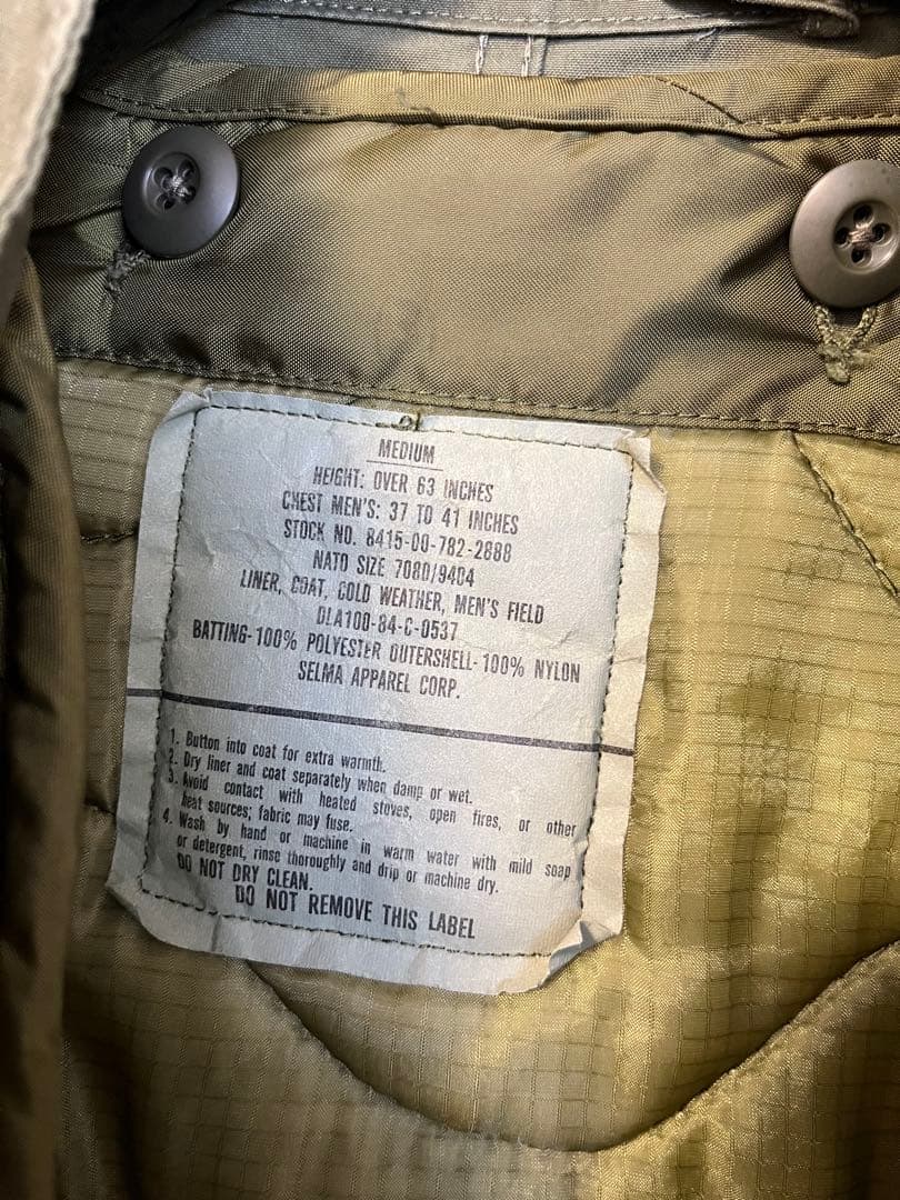 M-65 フィッシュテールパーカー モッズコート ライナー付