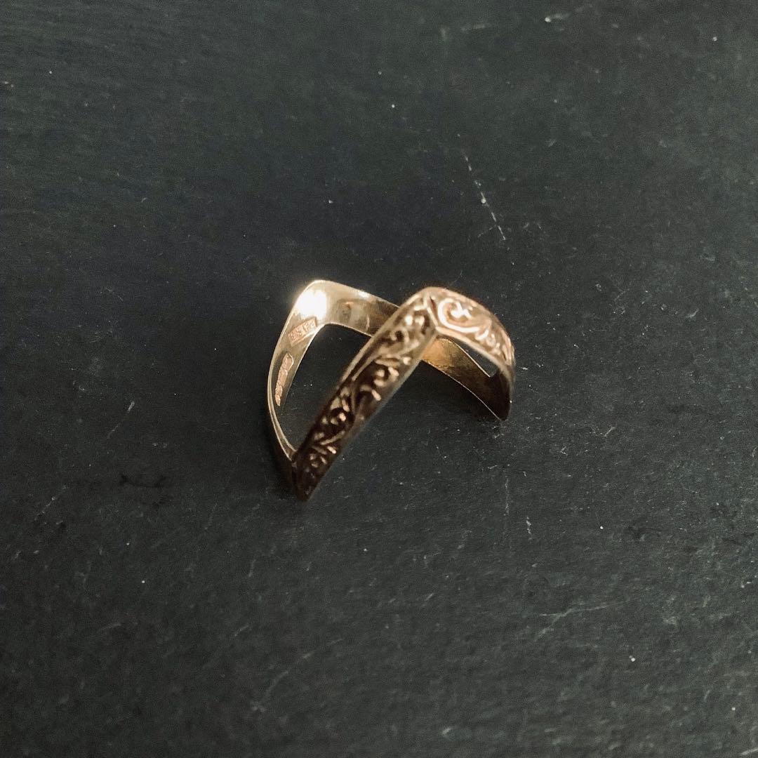 英国 ヴィンテージ 9K リング イギリス アクセサリー 指輪 アンティーク