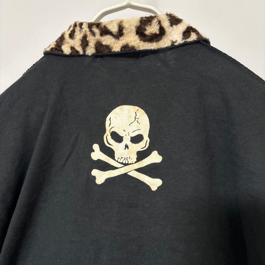 ジュリアーノ ミルクボーイ ヒョウ柄 スカル コットン レーヨン シャツ