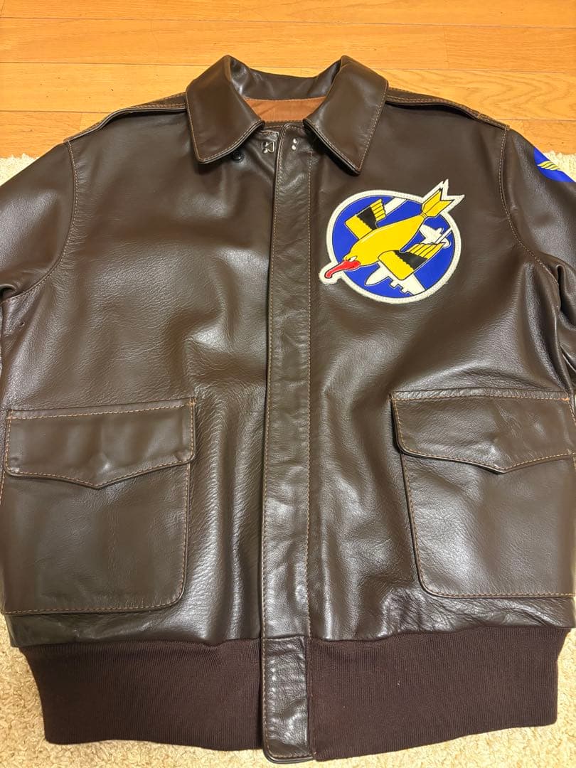 レザー TYPE A-2 ジャケット パッチ付き