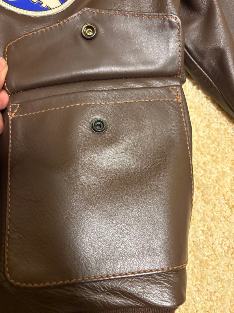 レザー TYPE A-2 ジャケット パッチ付き