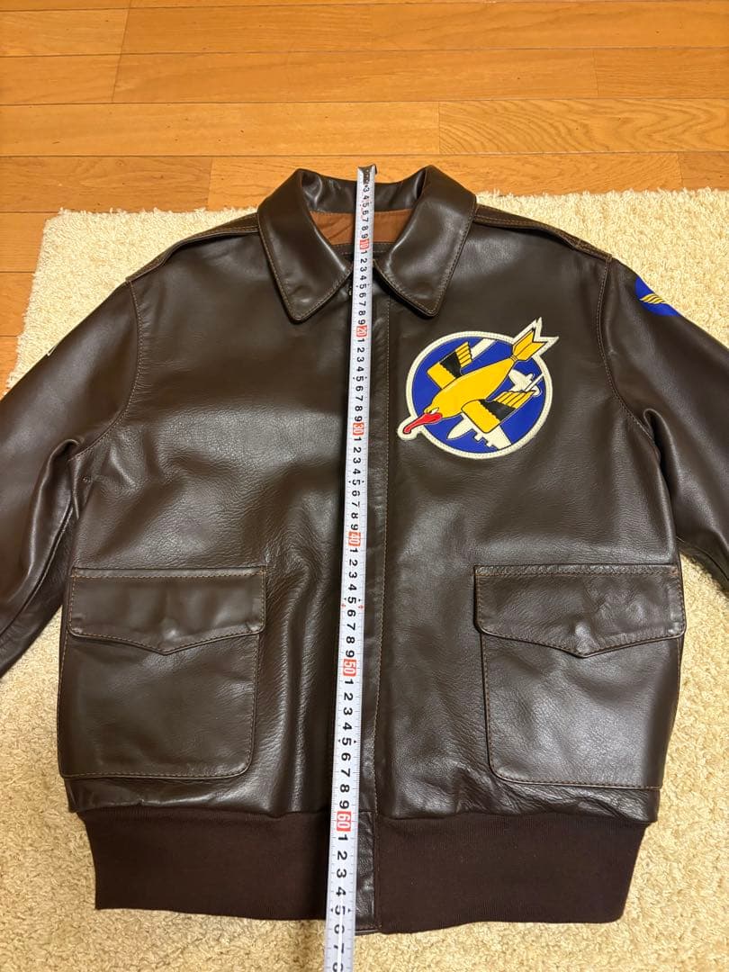 レザー TYPE A-2 ジャケット パッチ付き