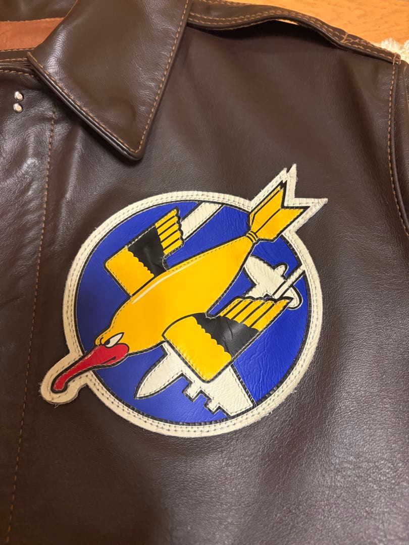 レザー TYPE A-2 ジャケット パッチ付き