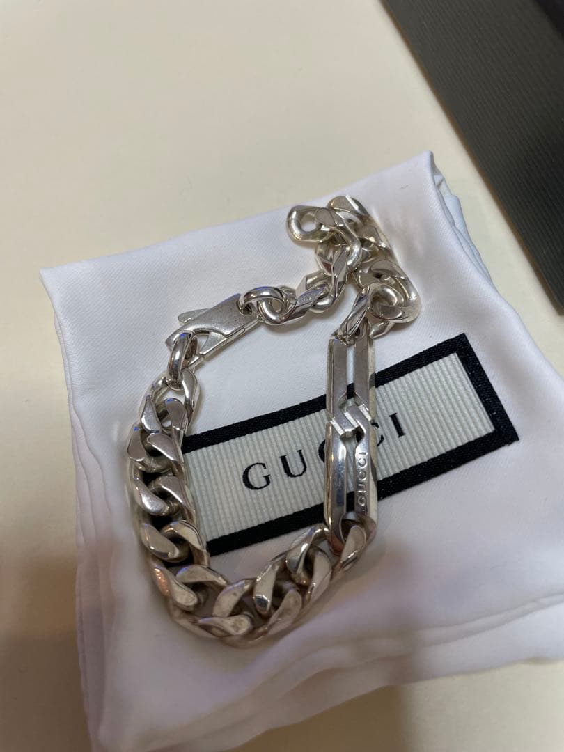 c539 GUCCI グッチ　インフィニティ　ノットチェーン　リンクブレスレット
