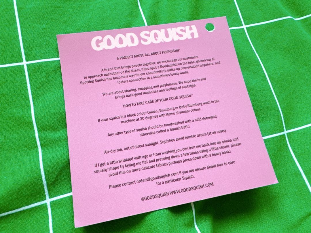 【Good Squish】 グッドスクイッシュ シュシュ ギンガムチェック 赤