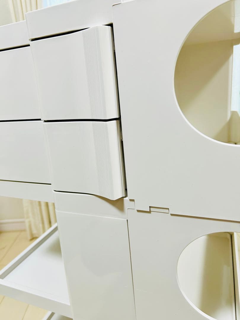 GWセール!!極美品 ビーライン ボビーワゴン3段2トレイ ホワイト収納ワゴン