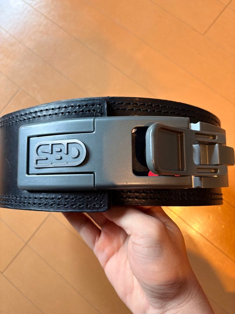 SBD トレーニングパワーベルト 黒/赤　Mサイズ10mm