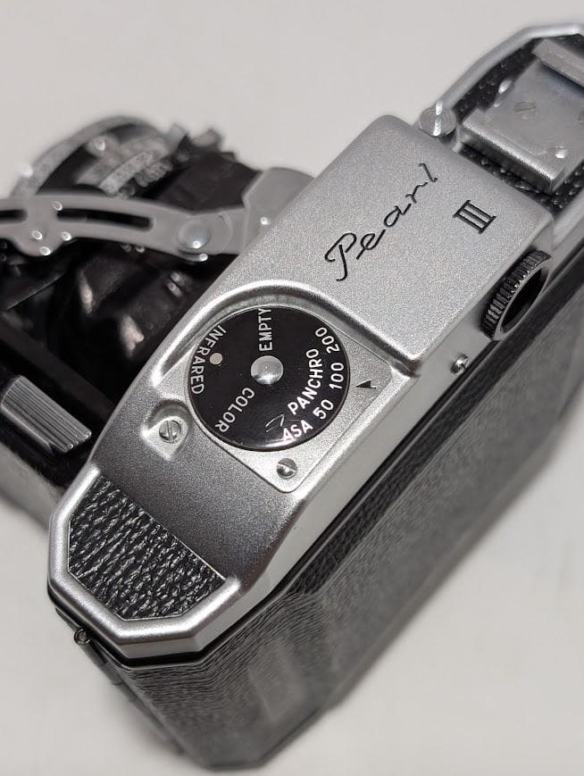 【整備品・美品】 KONICA 小西六 Pearl Ⅲ 蛇腹 中判フィルムカメラ