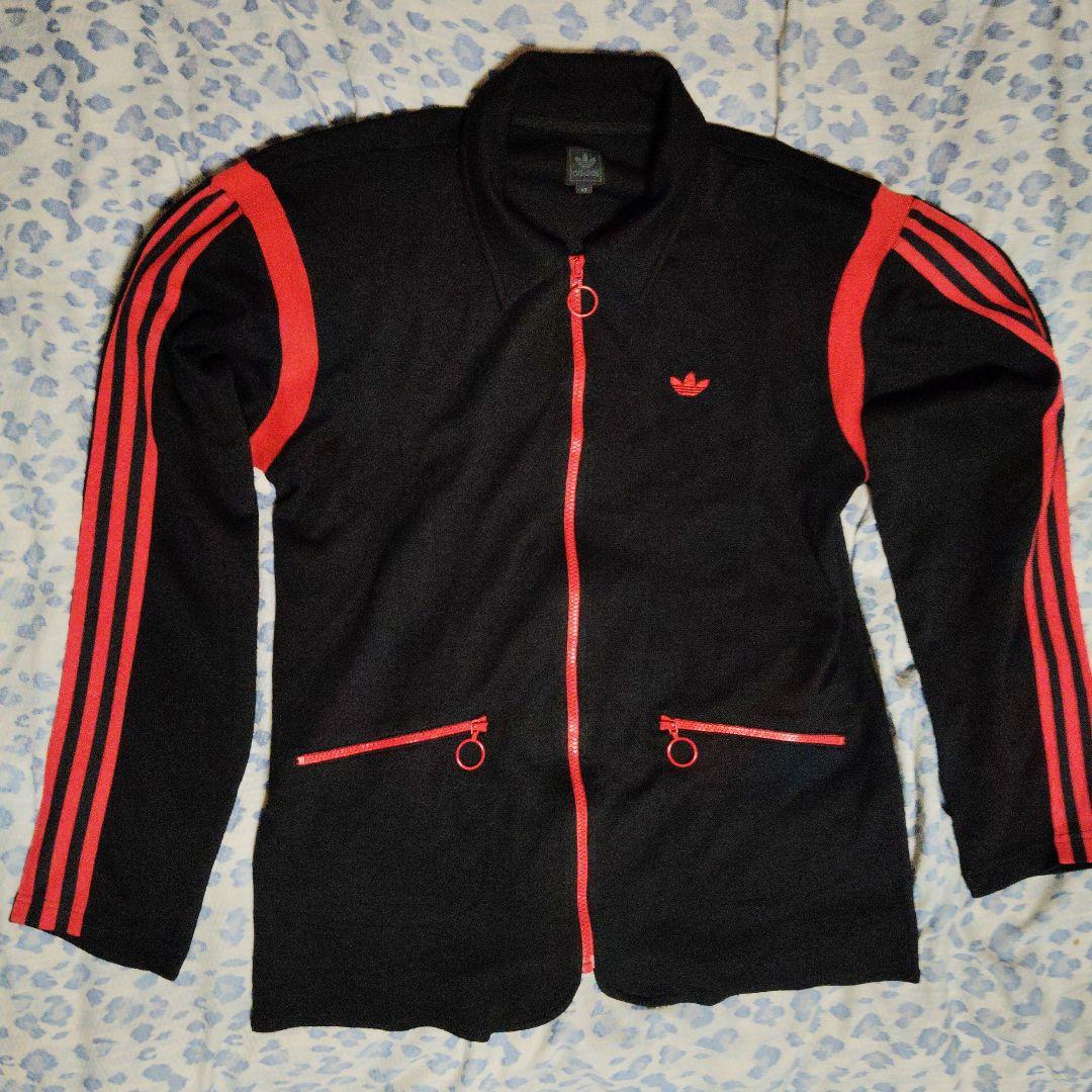 ち*け様 adidas originals ジャージ上下 セットアップ 黒/赤