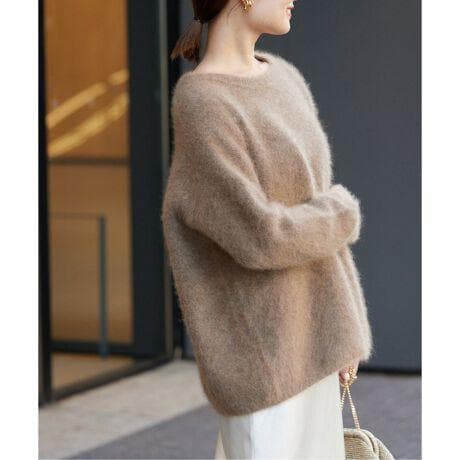 良品 IENA fluffyファープルオーバー ニット シャギー ラクーン