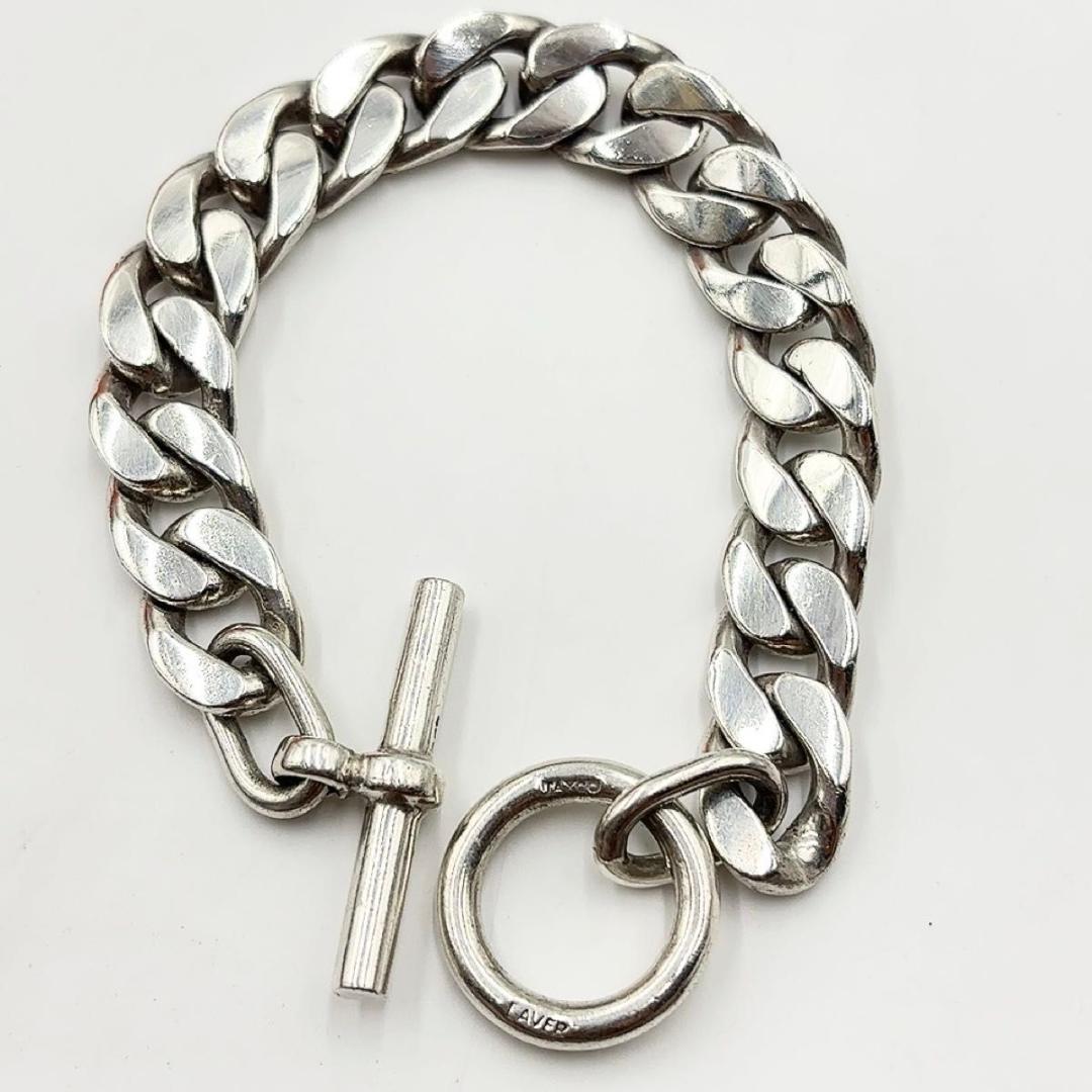 LAVER ラバー カーブチェーン ブレスレット 13mm シルバー