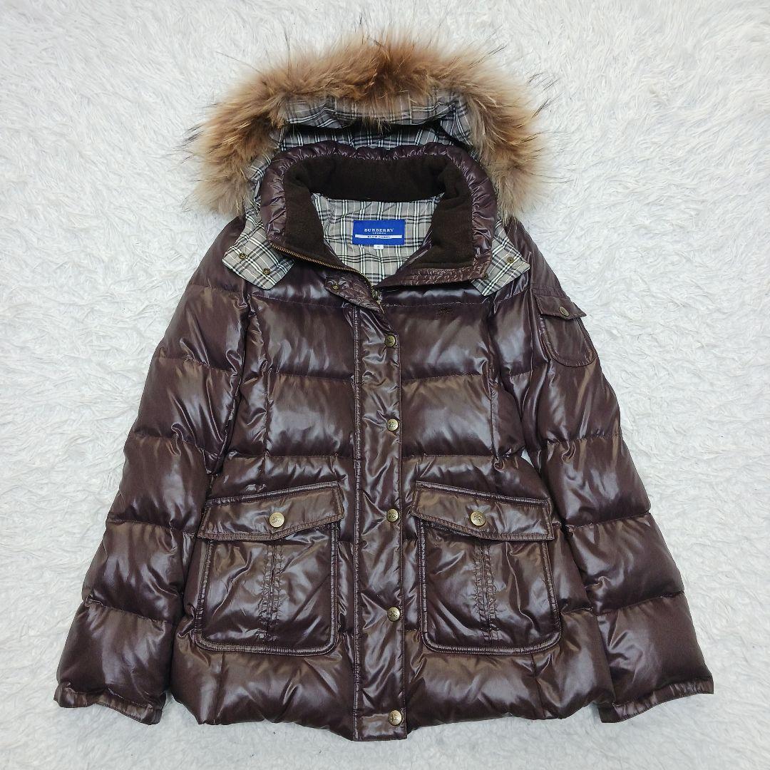 ✨良品✨バーバリーブルーレーベル　2way ダウンコート　ブラウン　38
