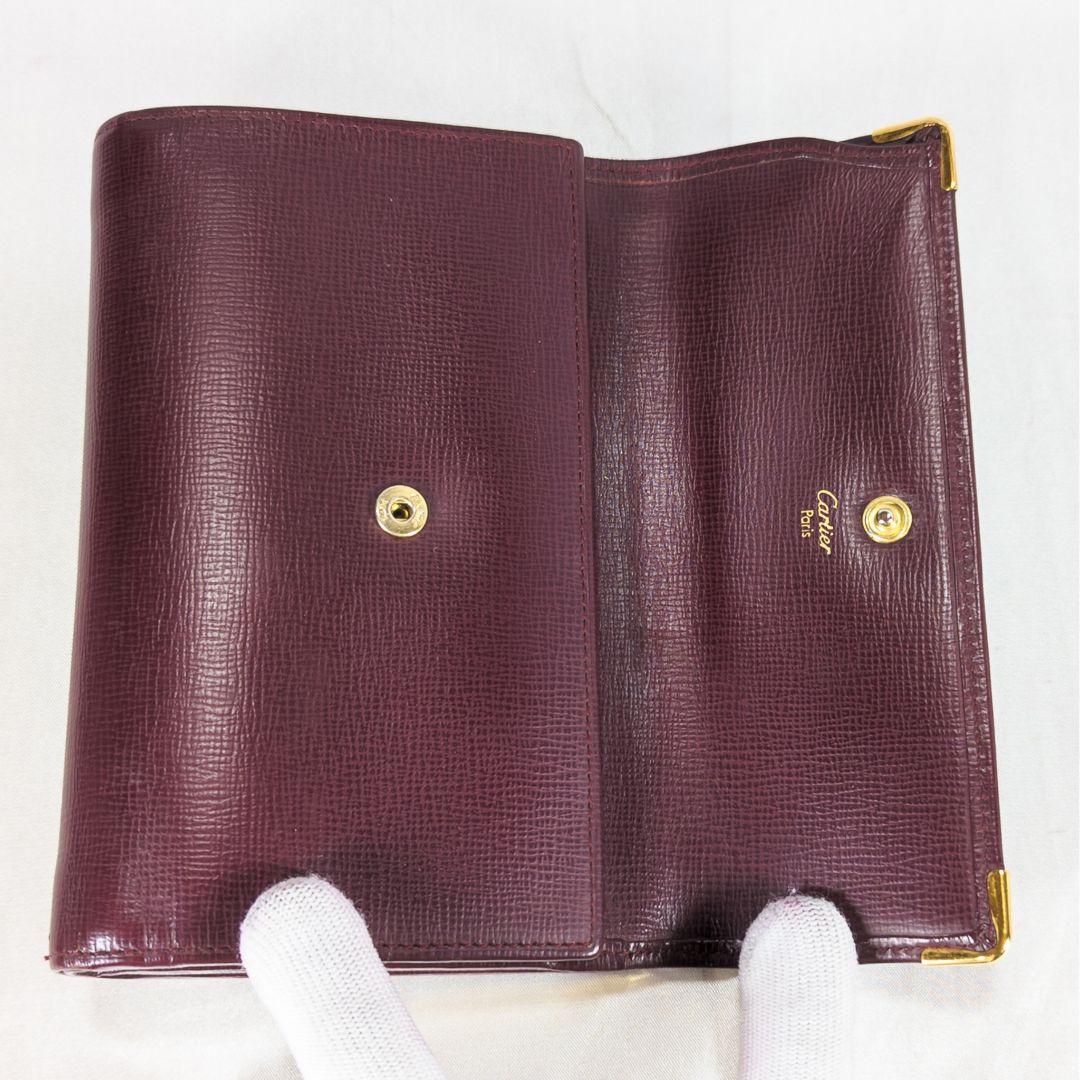 【極美品】 カルティエ　三つ折り財布 がま口 コンパクトウォレット 付属品完備