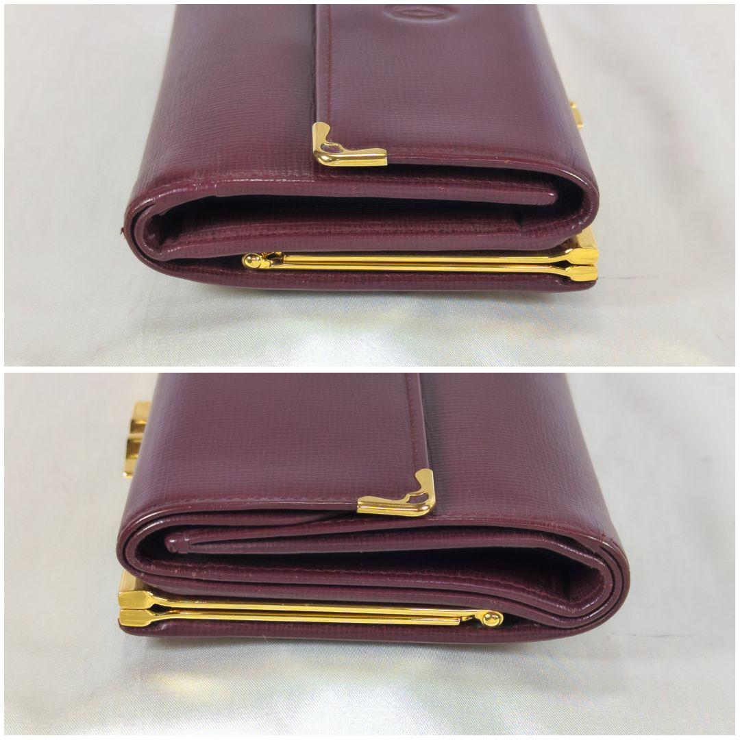 【極美品】 カルティエ　三つ折り財布 がま口 コンパクトウォレット 付属品完備