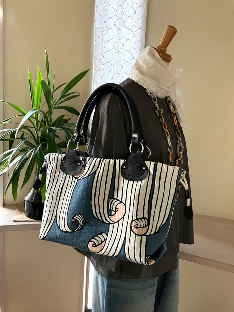 ハンドメイド swing巾着バッグ