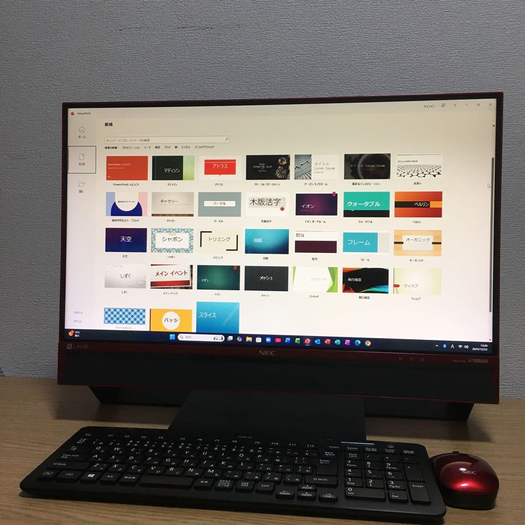 NEC Win11 23.8' モニター 一体型 デスクトップPC フルセット