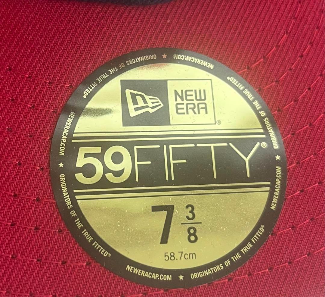 ニューエラ インディアンス キャップ 59Fifty 7 3/8 ネイビー