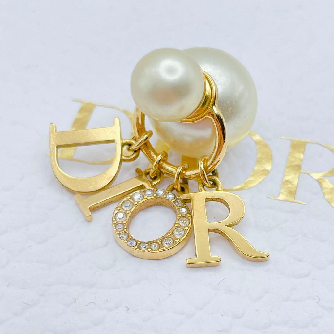 Christian Dior ピアス　トライバル　パール　ストーン　片耳