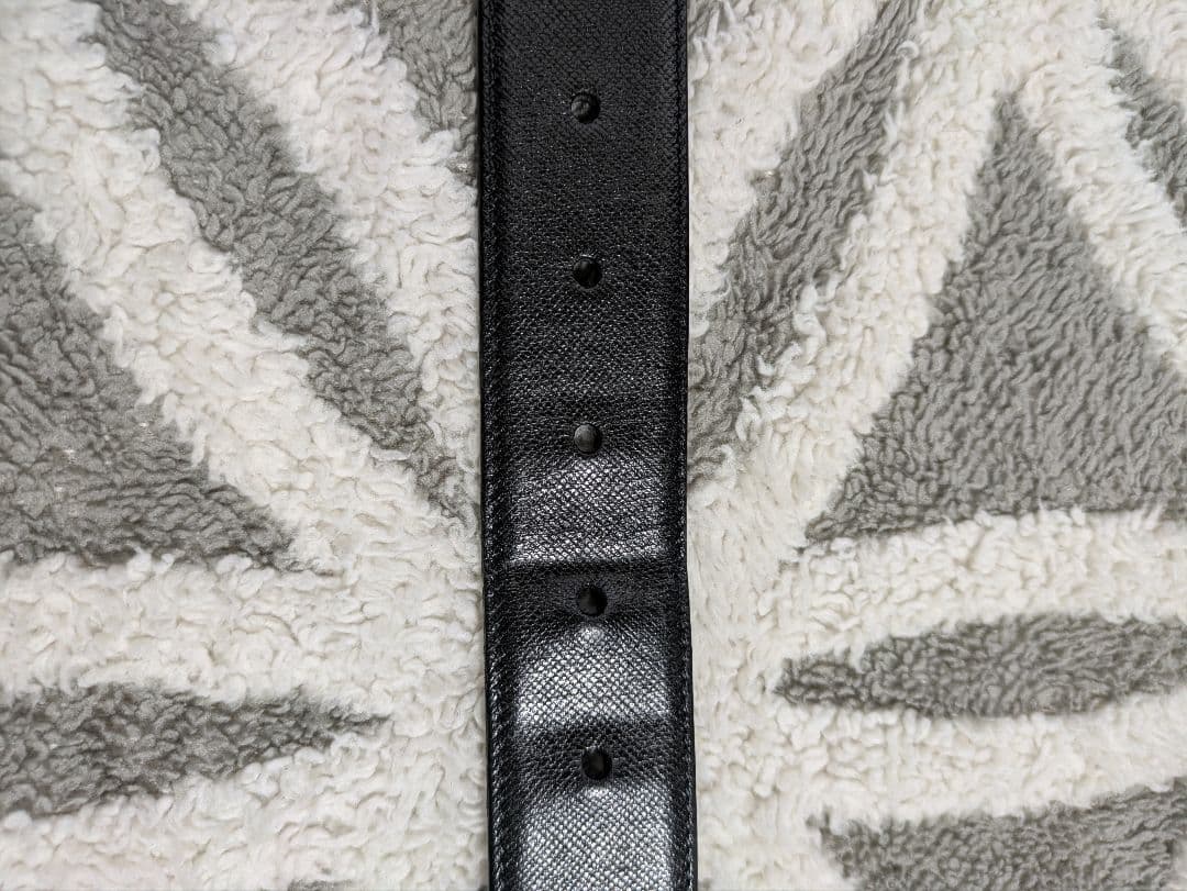 【PRADA】プラダ ブラック サフィアーノ　レザー ベルト 85