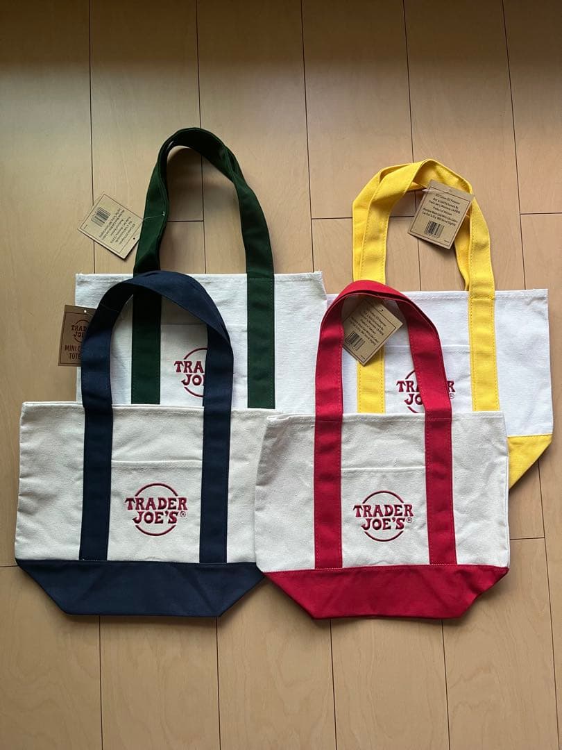 新品TRADER JOE'S ミニトートバッグ４枚セット
