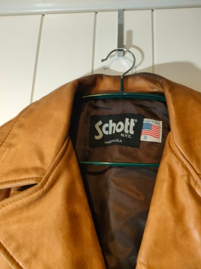 ◤ Schott ◢ ショット キャメル レザージャケット ヴィンテージ