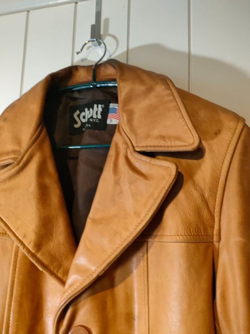 ◤ Schott ◢ ショット キャメル レザージャケット ヴィンテージ