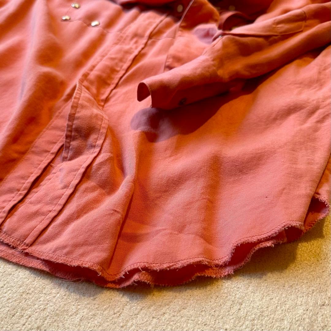 UNUSED レーヨン ウェスタンシャツ ピンク