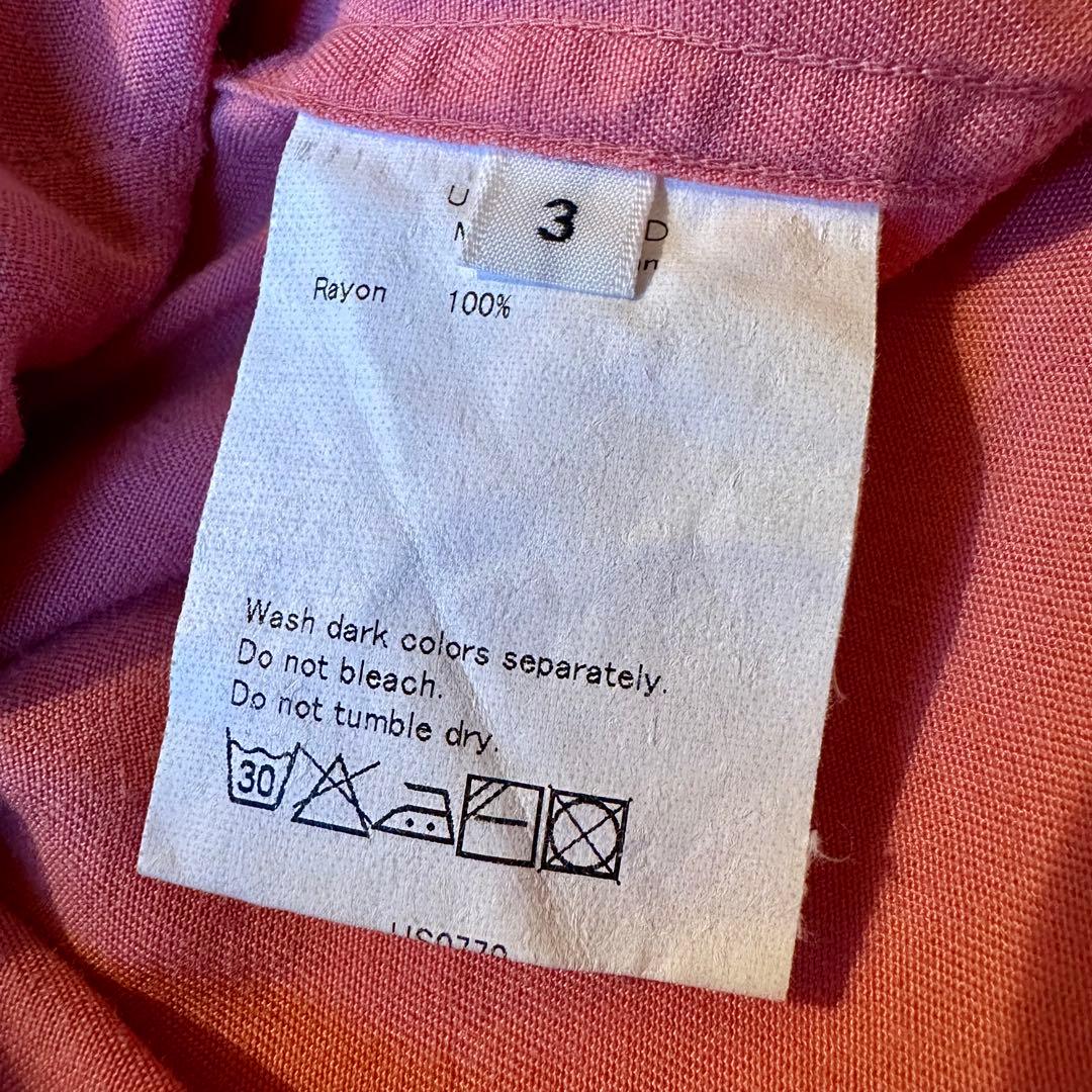 UNUSED レーヨン ウェスタンシャツ ピンク