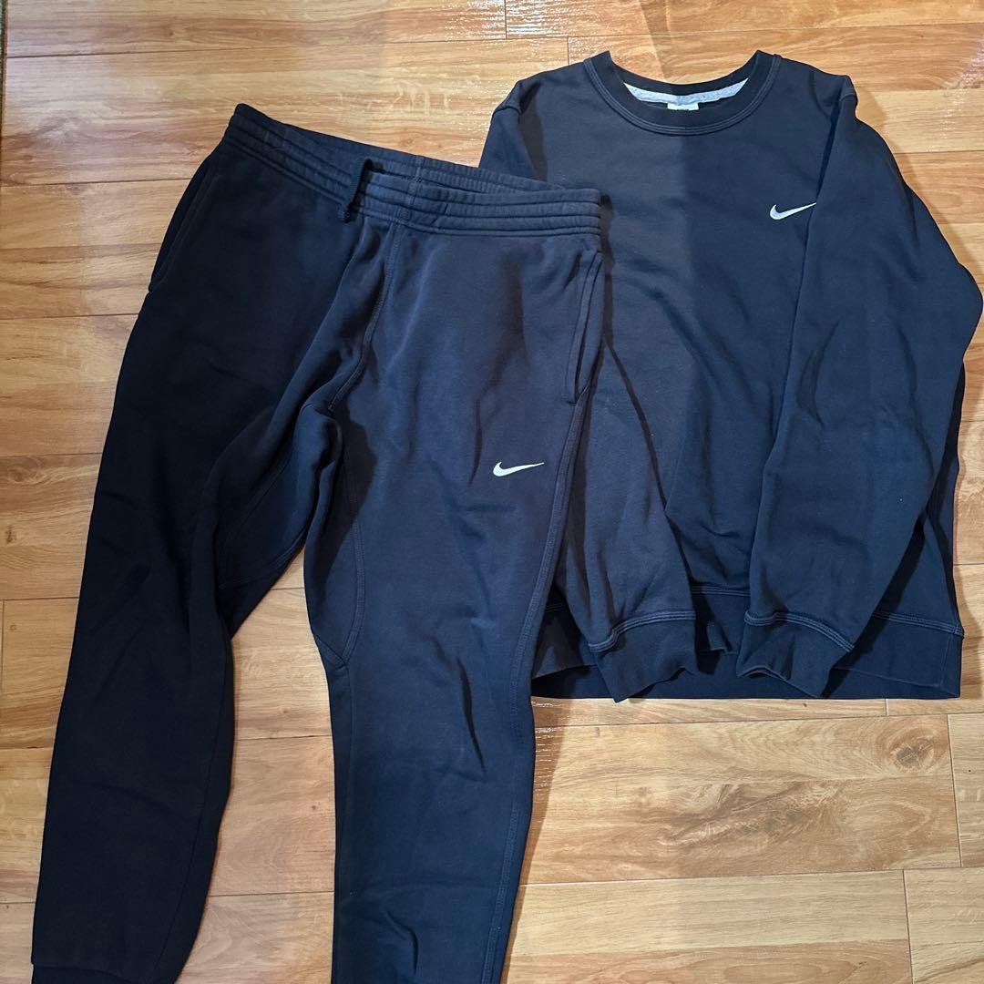 ナイキ 黒 スウェット セットアップ 裏起毛 XLサイズ