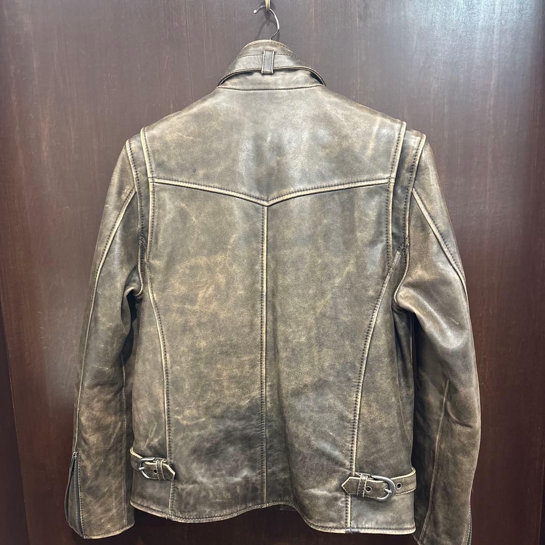レザーライダースジャケット Lサイズ ブラウン