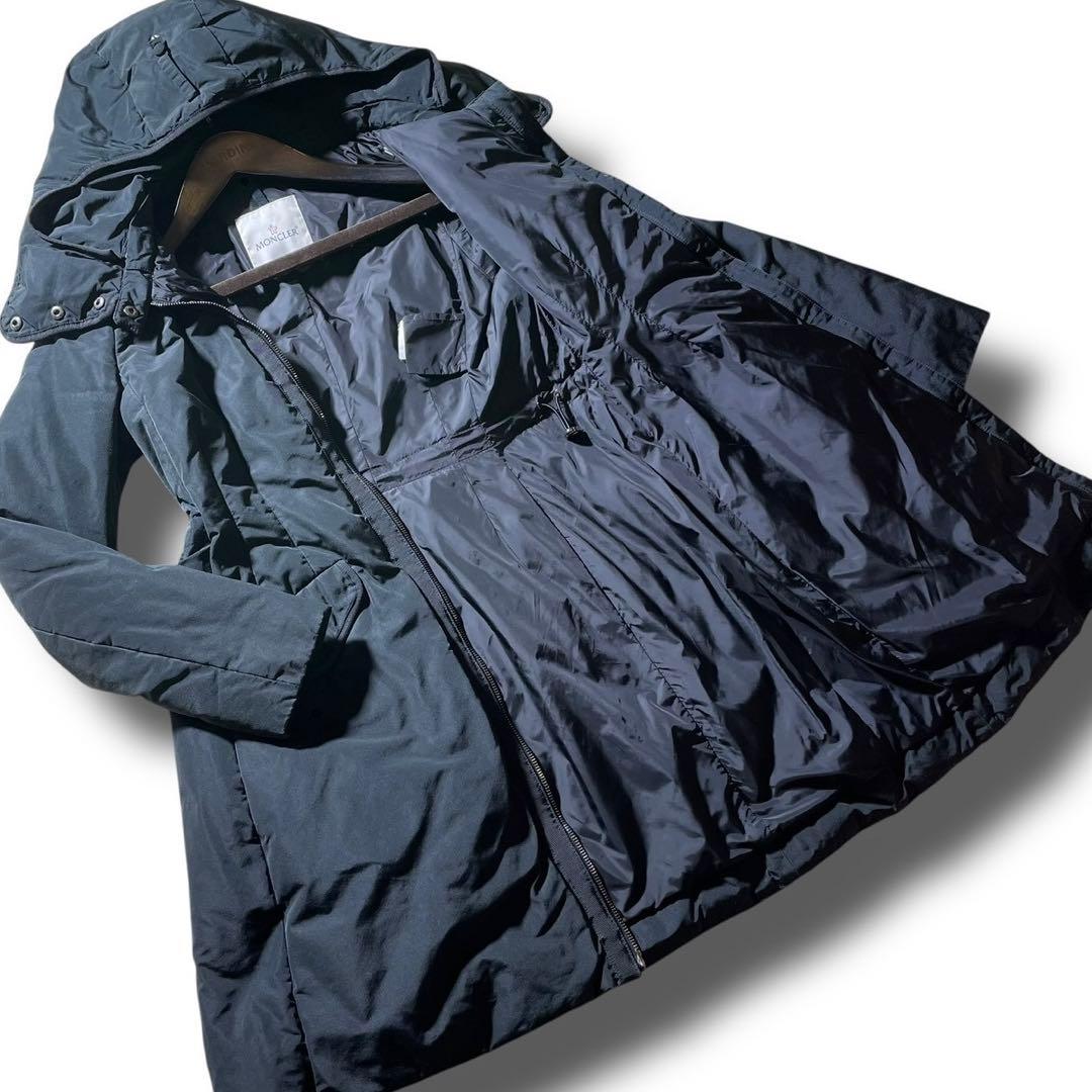 ①専用MONCLER モンクレール SAISSAC ロングダウンコート ブラック