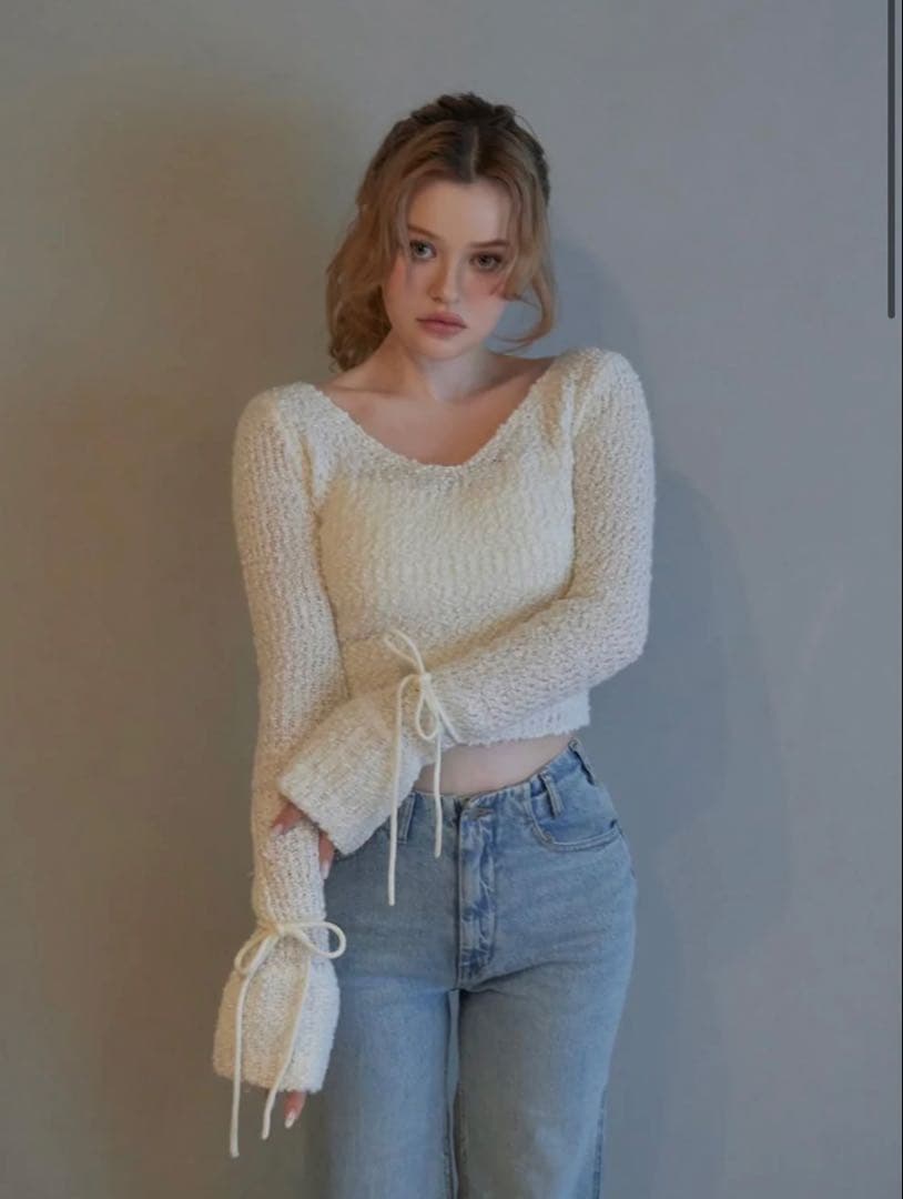 トップス andmary Lily ribbon tops