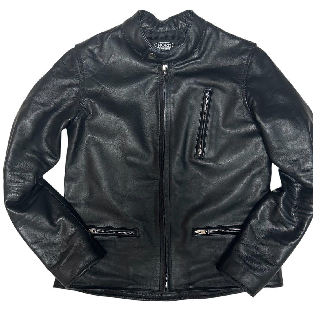 HORN WORKS シングルライダース バッファローレザー Mサイズ