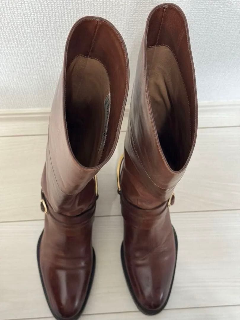 お正月限定価格！SARTORE ジョッキーロングブーツ本革　イタリア製　35.5