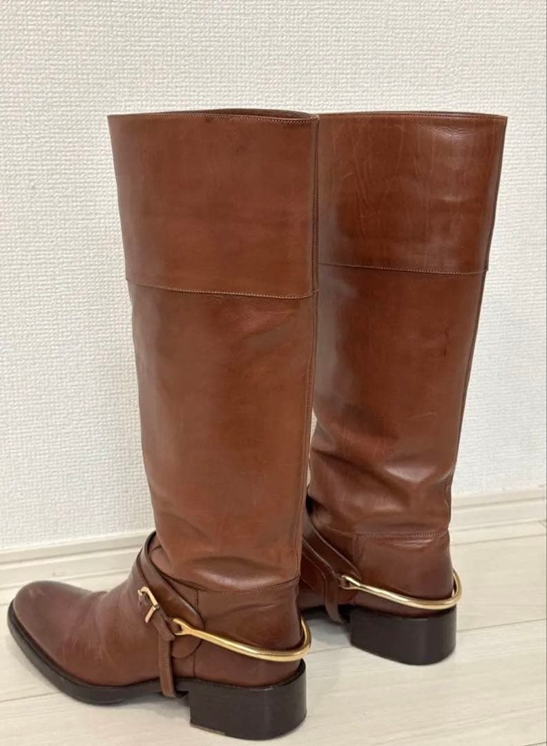 お正月限定価格！SARTORE ジョッキーロングブーツ本革　イタリア製　35.5